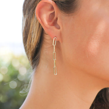 Gold Chain Link Earrings